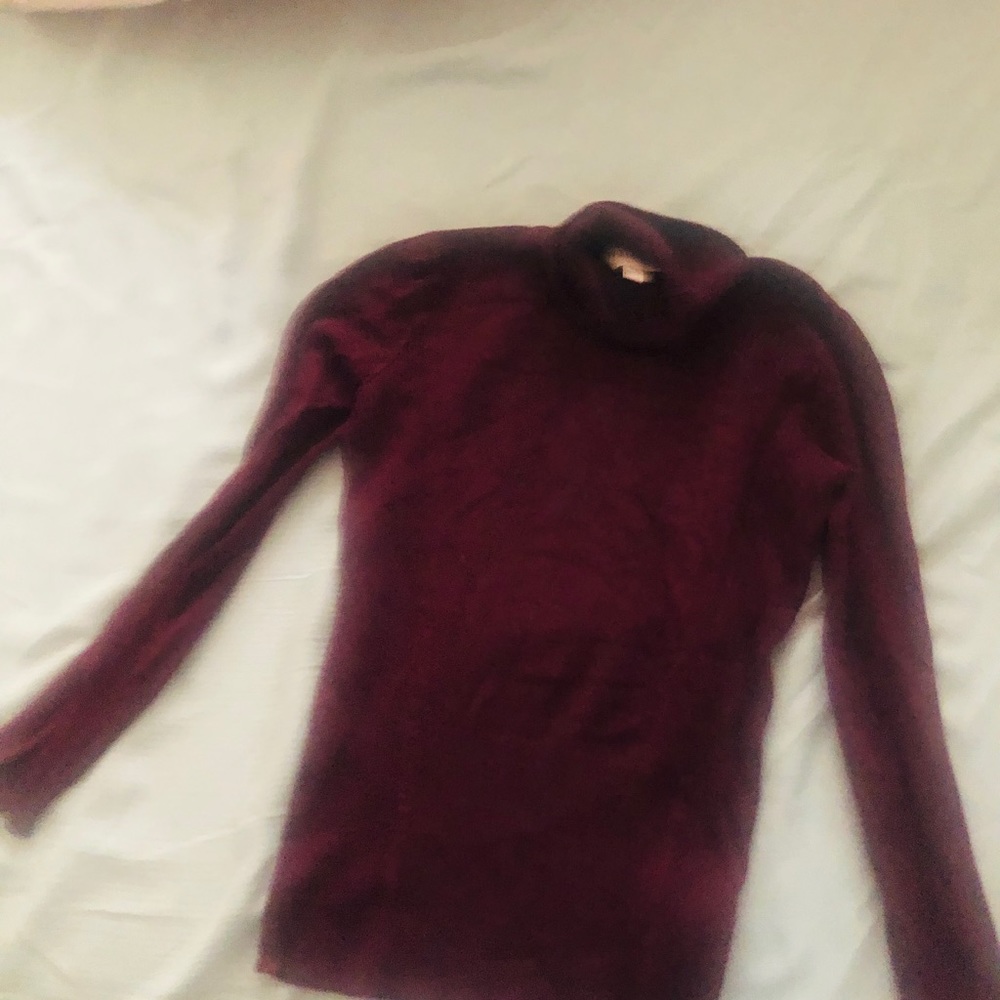 Burgundy turtleneck